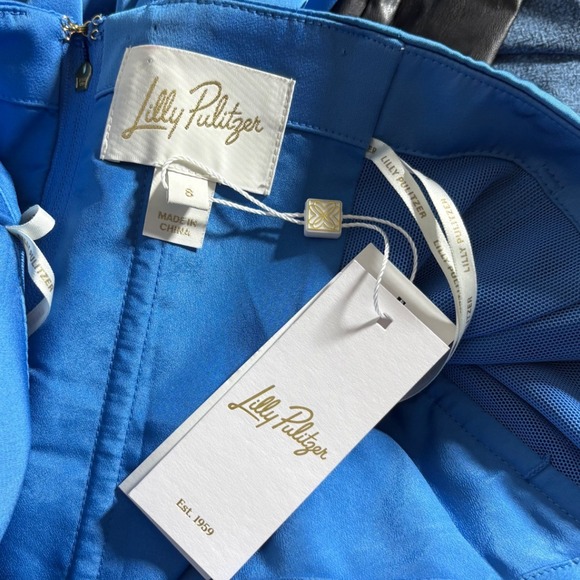 Lilly‎ Pulitzer Carlynn Strapless Satin Bow Dress NWT sz 8 - Picture 8 of 10